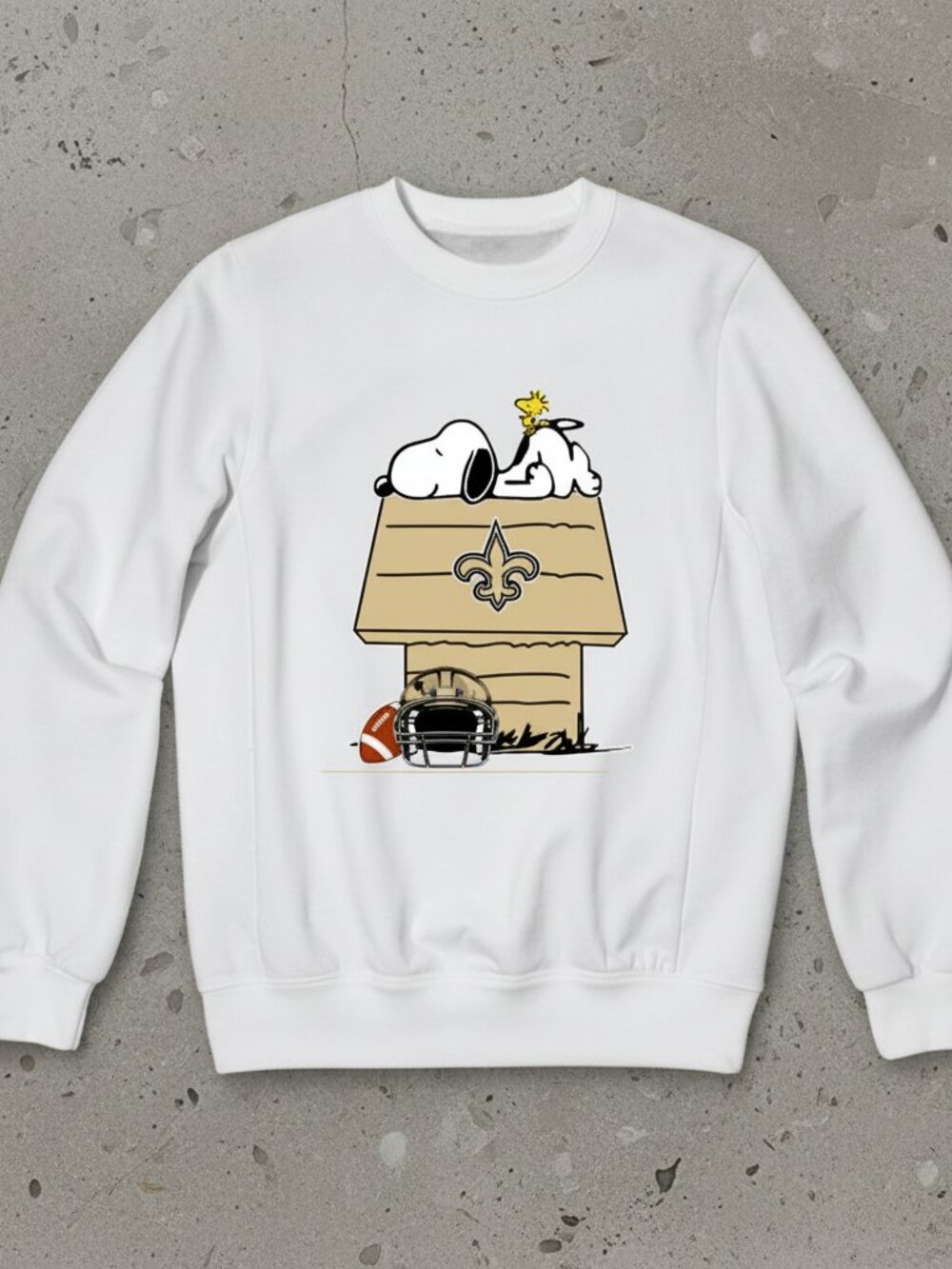 New Orleans Saints Snoopy Sweatshirt – Cute Peanuts Football Crewneck